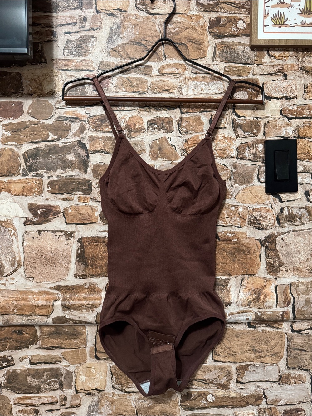 Brown Shapewear Tank Slim Fit Bodysuit